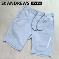 【美品】St ANDREWS サッカーストレッチショートパンツ ロゴプリント M