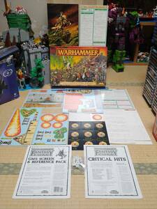 1996年 ウォーハンマー Fantansy 5th Edition Starter Set - Paper Terrain - Rules - Game Master Board (フィギュア欠品 写真のみ)