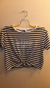 ★H&M★Ladies Tops sizeL エイチアンドエムレディーストップスサイズL USED IN JAPAN しましま　ストライプ