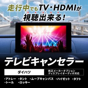 ディスプレイオーディオ キャンセラー ダイハツ アトレー S700V 純正メーカーオプション テレビキット TV ナビ リモコン 変換 スマホ連携