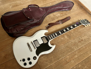 希少良個体 Orville SG-65 /Gibson SG `61 62 Re-issue/ AW(Alpine White) 1996年 日本製 寺田楽器 クラウンインレイ/合皮製ギグケース付