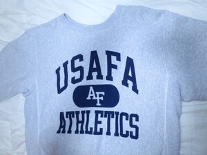 XL サイズ Champion チャンピオン USAFA リバースウィーブ スウェット グレー 三段 カレッジ 青タグ 単色