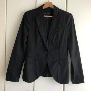 ZARA コットンテーラードジャケット 黒 オフィス 就活 スーツ リクルート