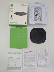 送料無料 Belkin ベルキン ワイヤレス充電パッド Qi対応 BOOSTUP ミッドナイトブラック F8M747bt ワイヤレス充電器 置くだけ充電