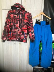 送料込 used Quiksilver クイックシルバー Sサイズ 上下セット REGULAR FIT O-SHAPE FIT 送料無料