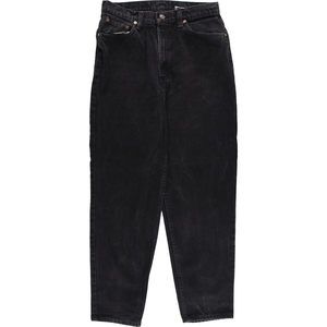 古着 90年代 リーバイス 521 TAPERED FIT TAPERED LEG ブラック テーパードデニムパンツ USA製 レディースL(w30) 【エルル】 /eaa337220