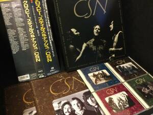 【希少・’91年発売30年越保管　国内仕様・廃盤】CS＆N クロスビー・スティルス＆ナッシュ 4枚組 CD BOX（LPサイズ）ブックレット2冊同梱