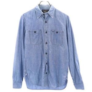 RRL 一ツ星 長袖 シャンブレーシャツ XS ダブルアールエル RALPH LAUREN チンスト メンズ