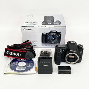 Canon キャノン EOS 70D デジタル一眼レフカメラ ボディ バッテリー・充電器・ストラップ付き レンズ欠品 [R14241]