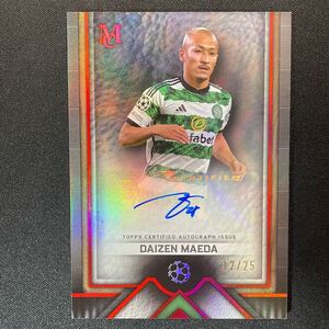 2023-24 Topps Museum UEFA Archival Daizen Maeda Auto Celtic /25 直筆サインカード 前田大然