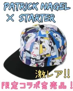 激レア　完売　限定コラボ　パトリックナゲル　starter　総柄キャップ　帽子