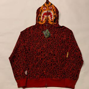 美品 送料無料 BAPE タイガーパーカー BAPESTA シャーク サイズXL