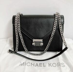 新品　MICHAEL KORS マイケルコース　チェーン　ショルダー　バッグ　フラップ　ホイットニー　ブラック