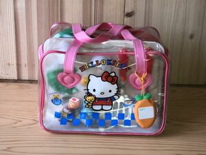 新品 未使用 当時物　Sanrio サンリオ Hello kitty ハロー　キティ vintage retoro 古い　レトロ　おりょうり バッグ