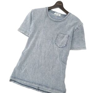 VOGUISH ヴォーギッシュ ルパート 春夏 インディゴ★ 半袖 ポケット カットソー ポケTシャツ Sz.M　メンズ　C4T06228_6#D