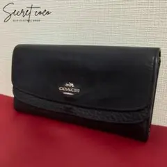 人気❤️ コーチ COACH ダブルボタン仕様 大人デザイン 長財布 ブラック