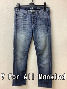 セブンフォーオールマンカインド (7 For All Mankind) 色落ち加工 ブルーデニムパンツ サイズ28