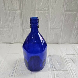 【美品】ガラスビン　花瓶　空き瓶　花入れ　飾り　置物　ブルー　ガラス　コレクション　インテリア