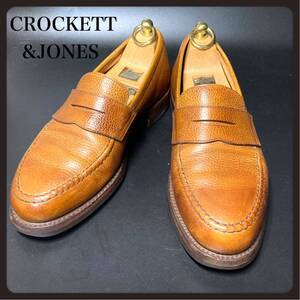 Crockett&Jones クロケットアンドジョーンズ BOSTON ボストン コイン ローファー シボ 6.5