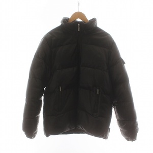 モンクレール MONCLER BAZILLE バジーレ ダウンジャケット レザー ジップアップ 長袖 1 S 茶 ブラウン 41311 ■GY18 /MQ メンズ