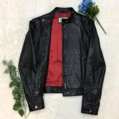 【美品】GUCCI  レザージャケット　グッチ　メンズ　ラムレザー  ブラック