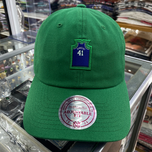 USA正規品 Mitchell&Ness ミッチェル&ネス NBA ダラス マーベリックス Mavericks ＃41 ノビツキー ローキャップ 希少 デッドストック 緑