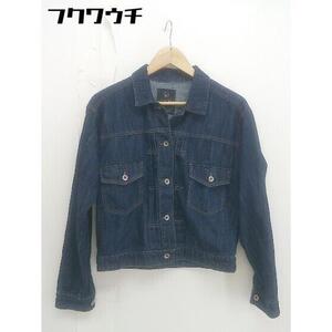 ◇ w closet ダブルクローゼット 長袖 デニム ジャケット Gジャン サイズF ネイビー レディース