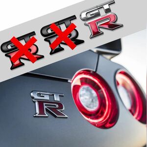 GT-R GTR エンブレム メッキ 両面テープ 3D スカイライン ハコスカ セリカ コロナ AMG マクラーレン RX-7 BMW M3 ディアブロ NISMO