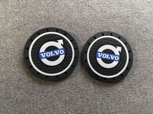 ★ボルボ VOLVO★14★ドリンクホルダー　コースター　2個セット　直径70ｍｍ　シリコーン製　カップパッド