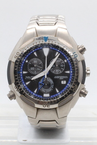 【NAUTICA】A22503 CHRONOGRAPH QUARTZ TITANIUM CASE 100M 中古品時計 分解掃除必要 24.10.12