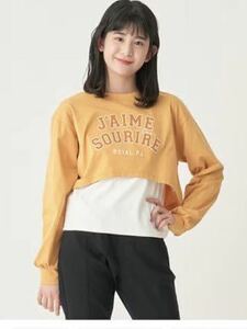 ポンポネット新作クロップパフスリーブTシャツ&タンクトップセットオレンジ150cm★新品訳あり激安！送料無料！