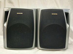 【スピーカー⑧】 スピーカーシステム ペア SX-NS22 aiwa コンポ用 黒｜音の出力確認済 2WAYスピーカー 左右ペア