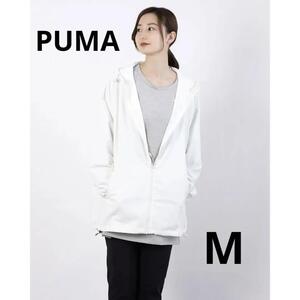 7130★新品★PUMA プーマ レディース クロスジャケット フーデッドアウター 588575 （ホワイト）【M】