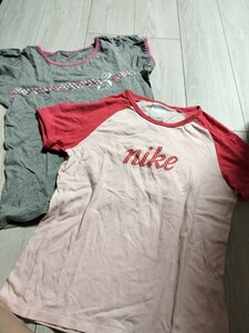 レディーススポーツウエア 半袖Tシャツ ナイキNike+アディダスadidas Mサイズ 2枚セット 中古美品