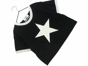 ネコポスOK jouetie ジュエティ ショート丈 バックプリント半袖 Tシャツ sizeM/黒ｘ白 ■◆ ☆ efb9 レディース