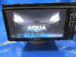 (H)カーナビ アルパイン KDT-7WX-AQCKD フルセグ/DVD/Bluetooth/SD 2016年データ アクア　動作確認済 [2401783]