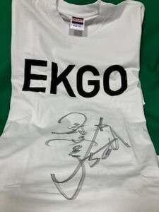 [チャリティ]狩野英孝さん　直筆サイン入り　「EKGO」Tシャツ 