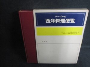 西洋料理便覧　箱剥がれ有・書込み・シミ日焼け有/CCB