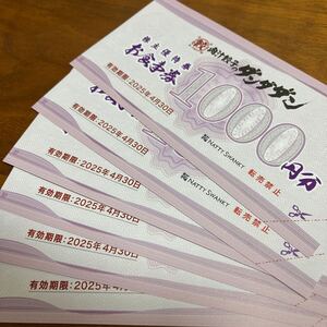 株主優待券 6000円分 肉汁餃子のダンダダン NATTY SWANKY ホールディングス