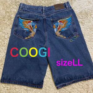 COOGI バキーパンツ ハーフパンツ オーバサイズ 刺繍　W36