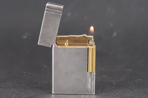 【美品】S.T.Dupont デュポン ギャッツビー シルバー 高級ガスライター 着火確認済み 喫煙具 煙草【RR62】