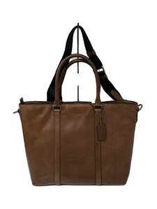 COACH◆トートバッグ/レザー/BRW/71734//