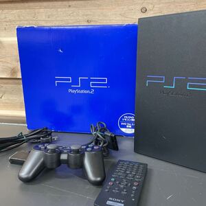 ⑯ 読み込みOK PS2 プレイステーション2 SCPH-18000 動作品 本体 コントローラー　Playstation2 デュアルショック2 リモコン付き