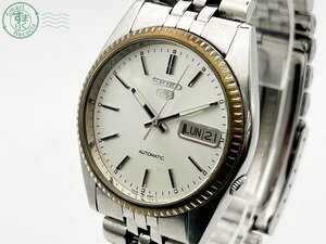 BA0603908　▽ SEIKO セイコー 5 ファイブ 7009-3110 シルバー文字盤 デイデイト アナログ 3針 メンズ 腕時計 自動巻き 中古