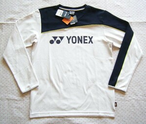 ヨネックス　YONEX HEAT CAPSULE　テニス用高機能/防寒トレーナー 白系　サイズ O　裏起毛加工　吸汗速乾/発熱/制電機能　限定　定価7700円