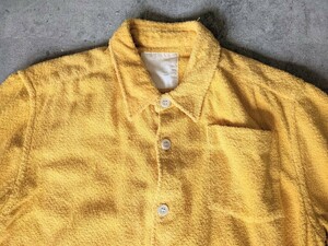 ヴィンテージ COMME des GARCONS HOMME ビーチシャツ イエロー 黄色 タオル地 L アーカイブ コムデギャルソン オム パイル 90s 50s 60s