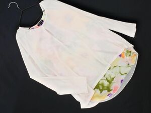 INDIVI インディヴィ 切替 カットソー size38/オフホワイト ■◇ ☆ edb2 レディース