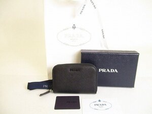 【未使用保管品】 プラダ PRADA サフィアーノマルチカラー レザー コインケース 小銭入れ メンズ レディース