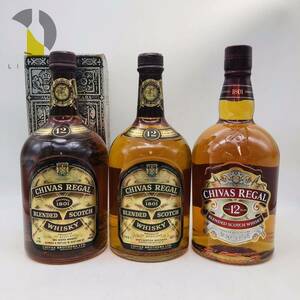 1円〜【未開栓】CHIVAS REGAL 12年 シーバスリーガル スコッチ ウイスキー1000ml 3本セット まとめ売りWH54443