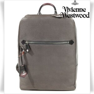 新品1円～★定価5.7万 Vivienne Westwood ヴィヴィアンウエストウッド 日本製 牛革レザー リュックサック バッグ アドヴァン◆2264◆